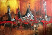 Heartbeat of the City  Acrylic Abstract